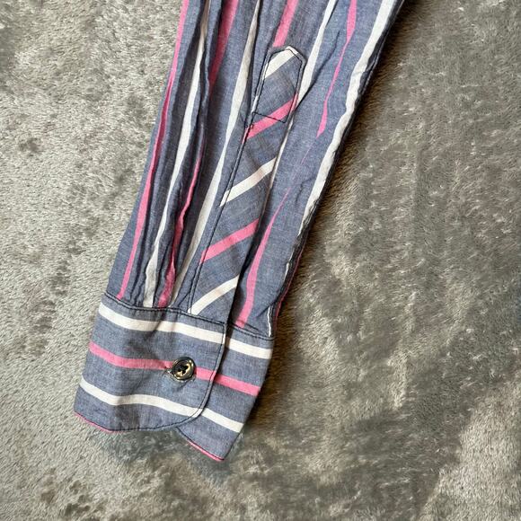 Rails Women’s Striped Button Down Shirt Size XS Blue & Pink - Picture 3 of 6